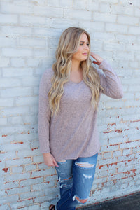 Warm Their Hearts Sweater in Pale Pink